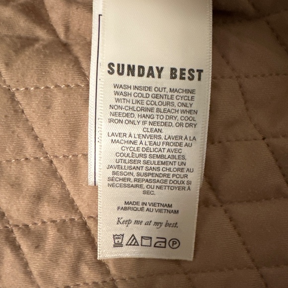 Aritzia, women’s Sunday Best Sky Shirt Collar Jacket. Tan Colour Sz small - Picture 14 of 15